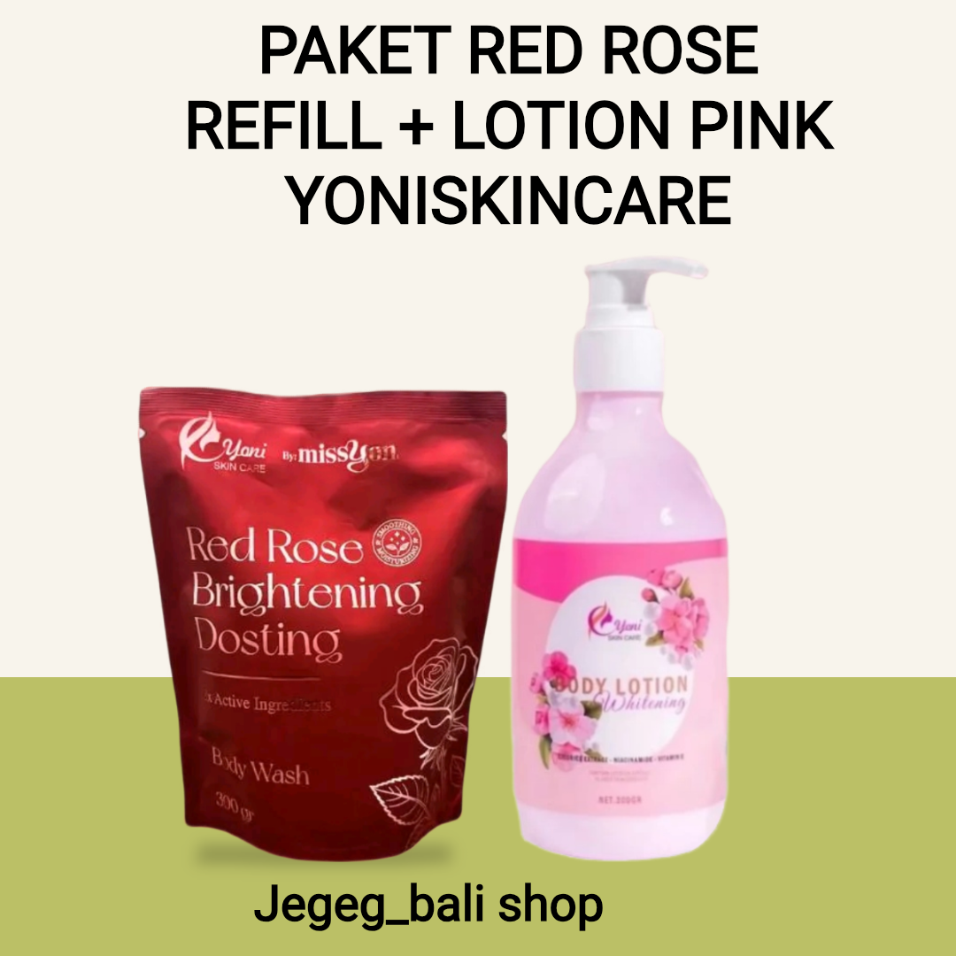Yoniskincare Body Care Package Body Whitening (Refill Red Rose + Pink Lotion)