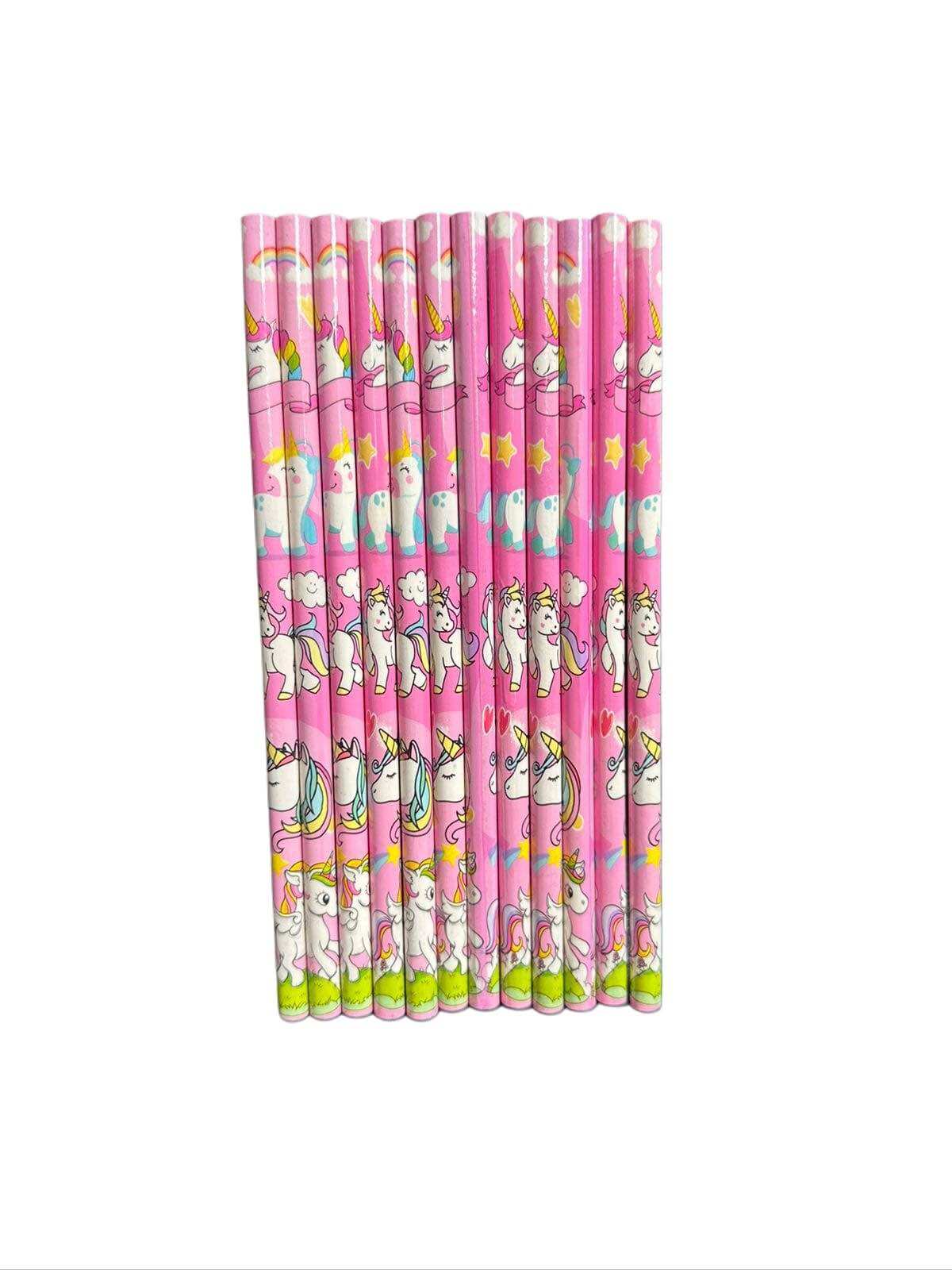 Pensil 2B Karakter Lucu Anak Sekolah 1 Lusin 12pcs Kuromi Doraemon Hellokitty stitch unicorn Spiderman