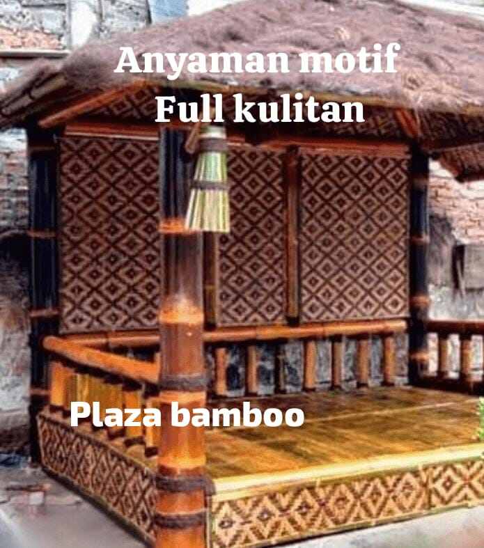 Anyaman bambu 1 mtr x 10 mtr | Bilik | Plafon bambu hitam
