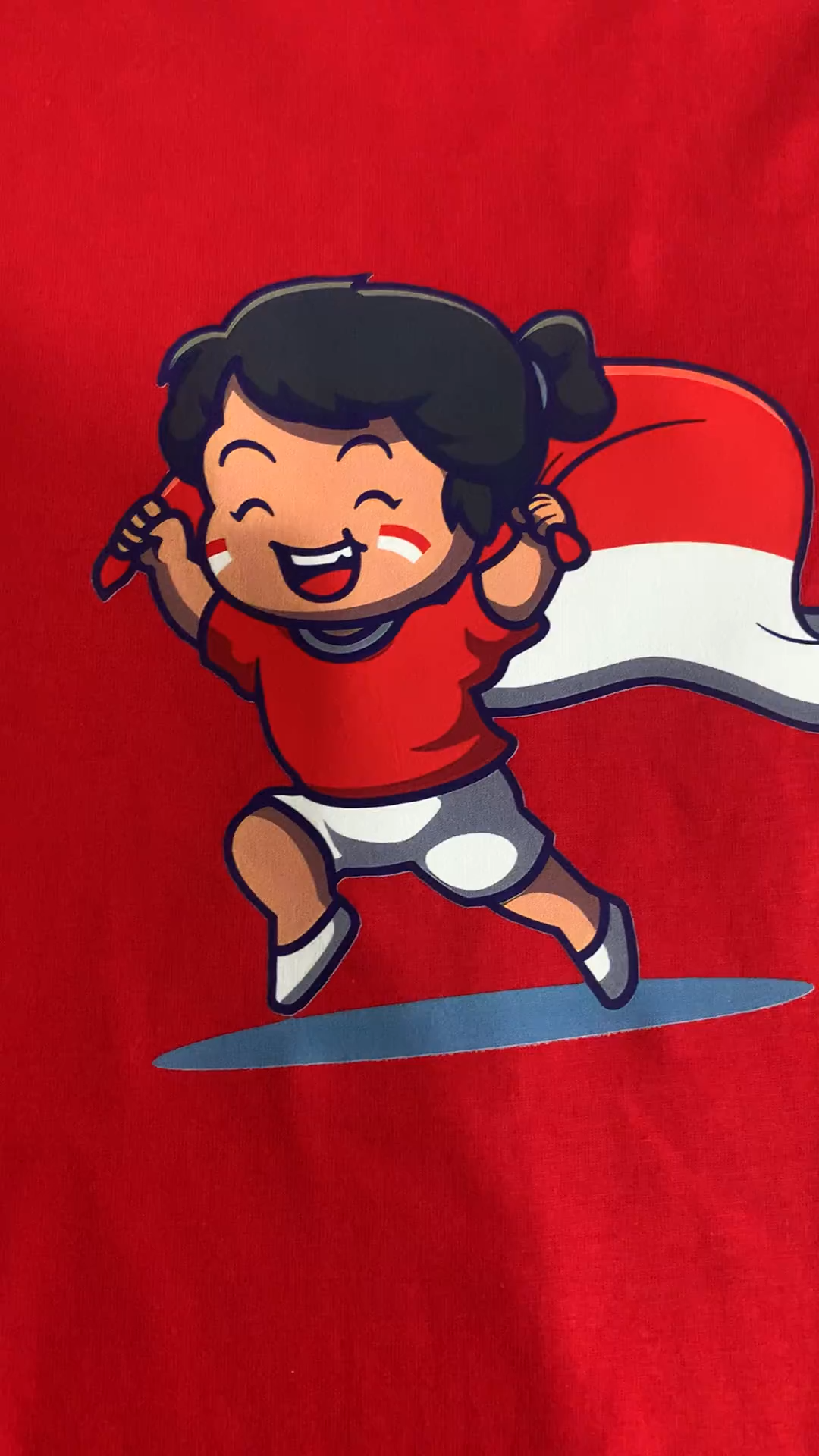 17 agustus merdeka baju kaos anak lengan pendek katun umur 4 tahun