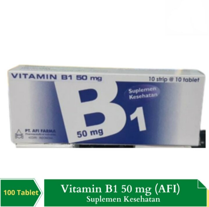 VITAMIN B1 50mg Perbox Isi 100 Tablet / Vitamin B | Lazada Indonesia