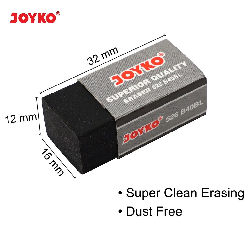 1 Pcs Penghapus Joyko Kecil Warna Hitam 526-B40BL