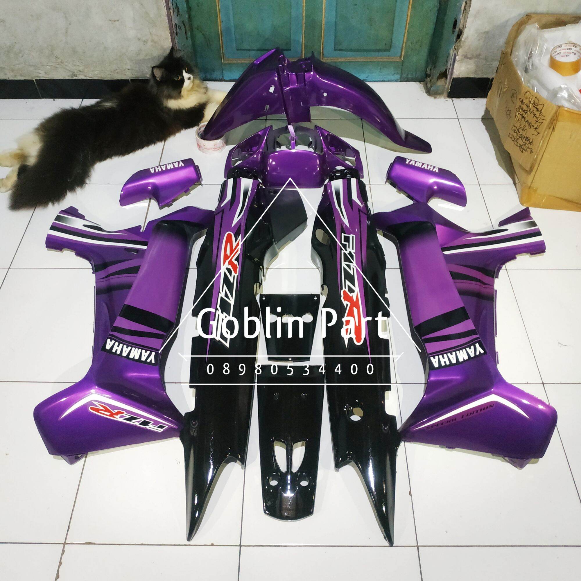 Cover Body Fizr F Zr Full Set Halus Ungu Hitam Magenta Cover Body Yamaha Fizr F Zr Lazada