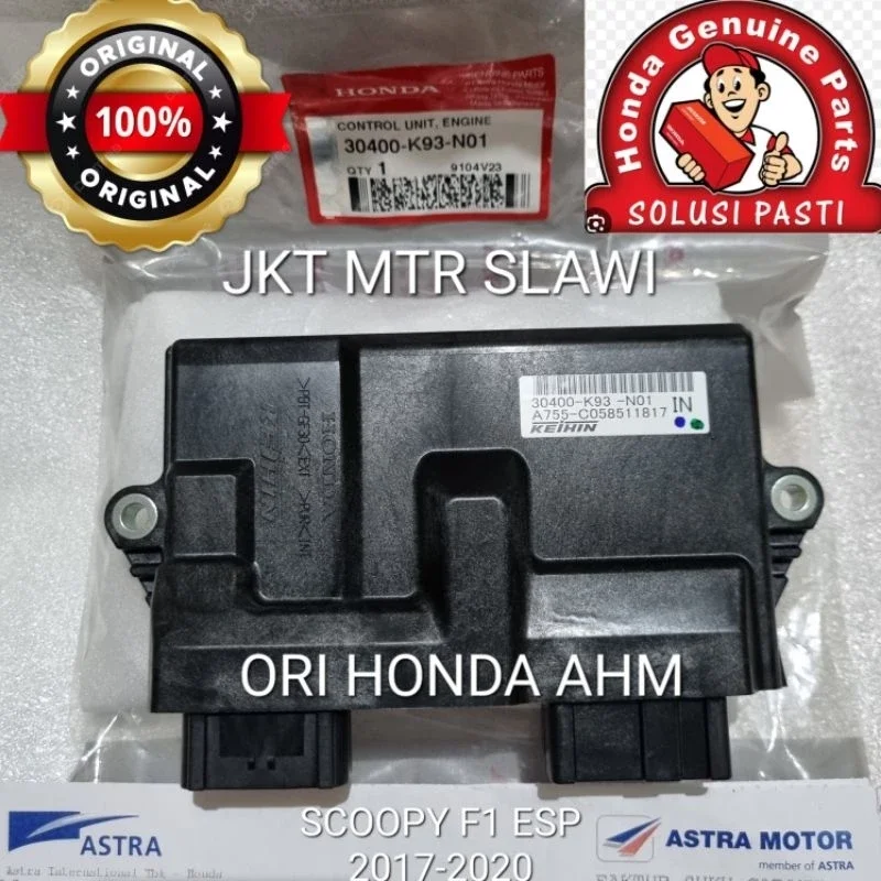 30400-K93-N01 Ecu Ecm New Scoopy F1 Esp Stylish 2017-2020, Scoopy Donut Tires Original Honda Ahm Harga 1,165,000 rupiah*Gratis Ongkir