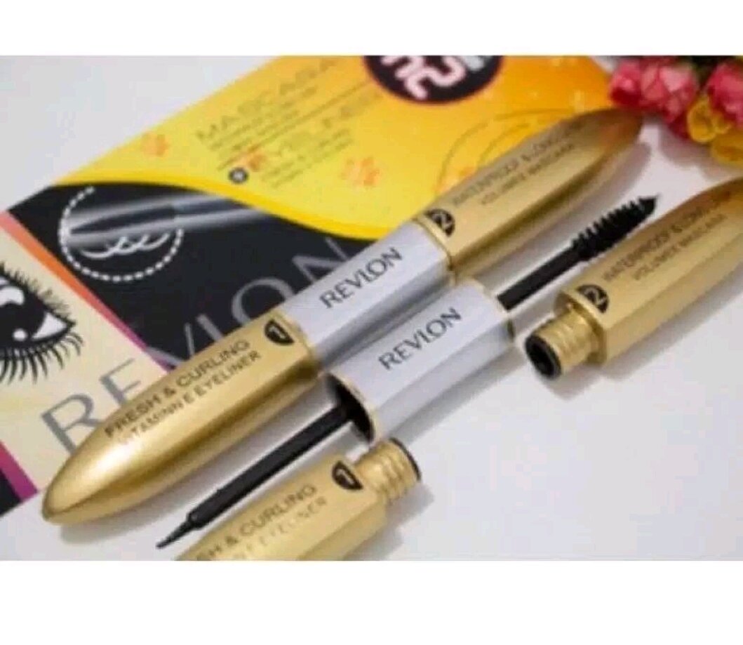 Mascara + eyeliner 2in1 Mascara Double Extention 2 in 1 Lazada