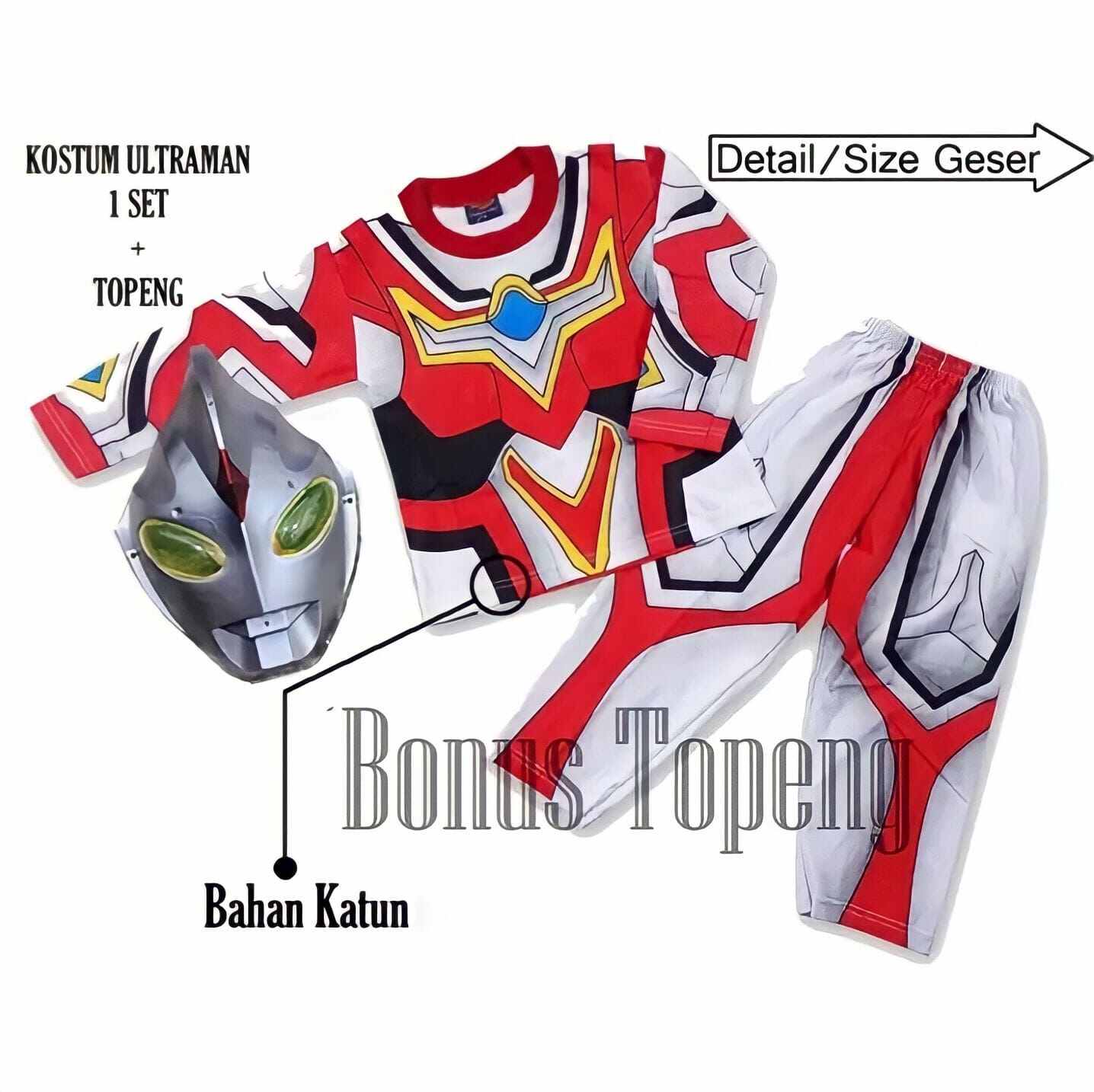 Kostum Baju ULTRAMEN Anak Laki Laki Lengan Panjang Umur 2 - 10 Tahun Bahan Katun / Setelan Kaos Lengan Panjang Anak Cowok Karakter Ultraman