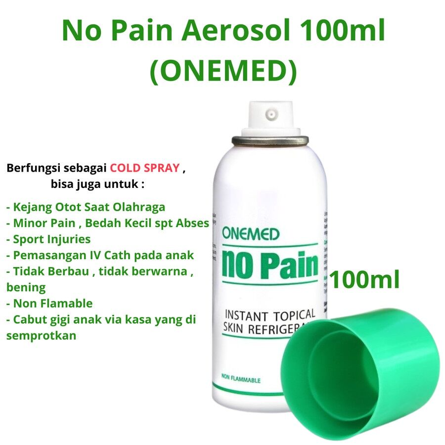 Onemed No Pain Spray Topical Skin Refrigerant 100ml Anti Nyeri Anti ...