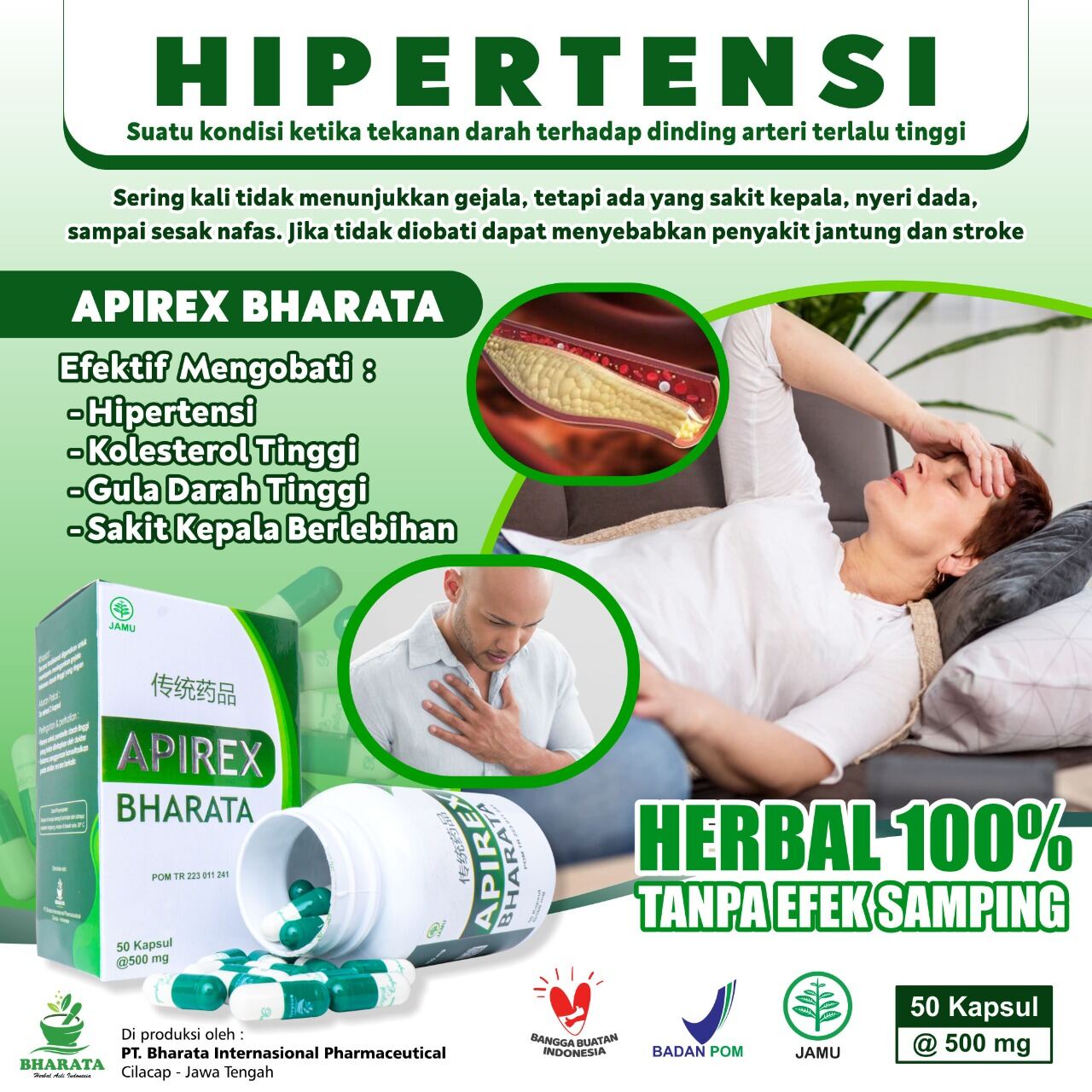 Obat Sakit Kepala Berlebihan Paling Ampuh 100 Original Apirex Bharata