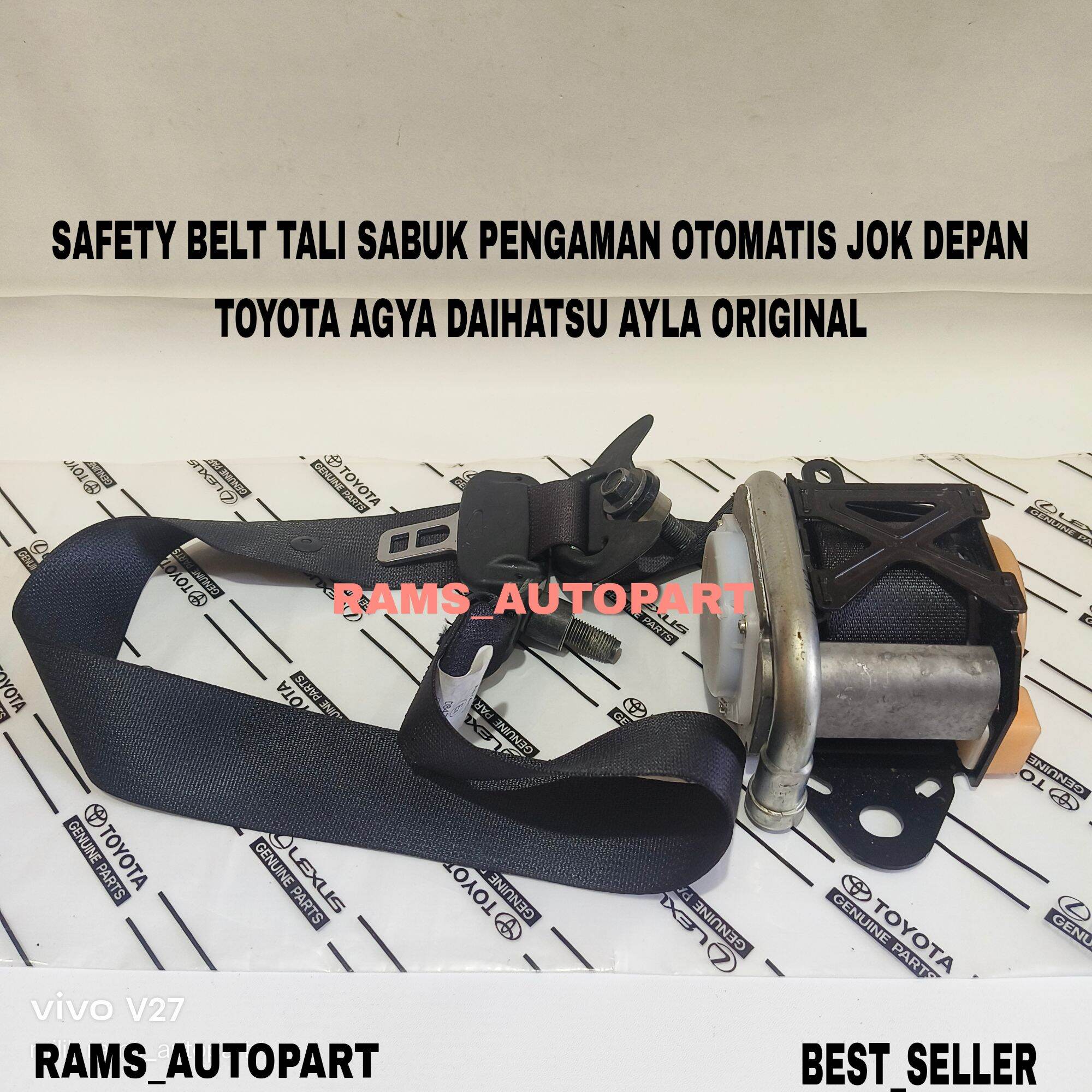 safety belt seat beal tali sabuk pengaman model otomatis Toyota Agya Daihatsu Ayla Original Giá 450,000 Đồng*Miễn phí vận chuyển