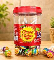 Permen Tangkai Chupa Chups Lollipop Isi 30 Pcs Kemasan Toples