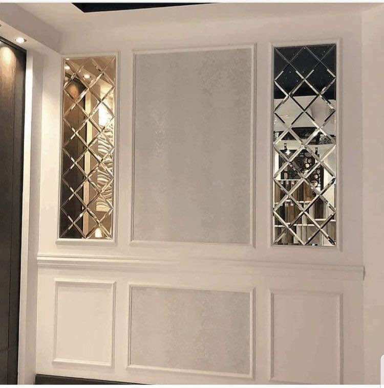 Paket Set Kaca Cermin Moulding 126CM X 42CM Termurah COD/Kaca Cermin Dekorasi Hiasan Dinding Rumah Minimalis