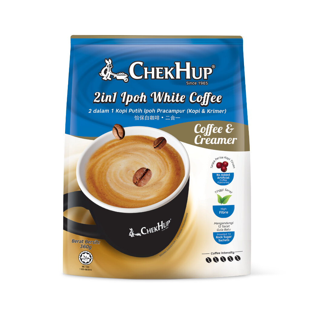 CHEK HUP 2 in 1 Ipoh White Coffee and Creamer Malaysia (12 sachet)