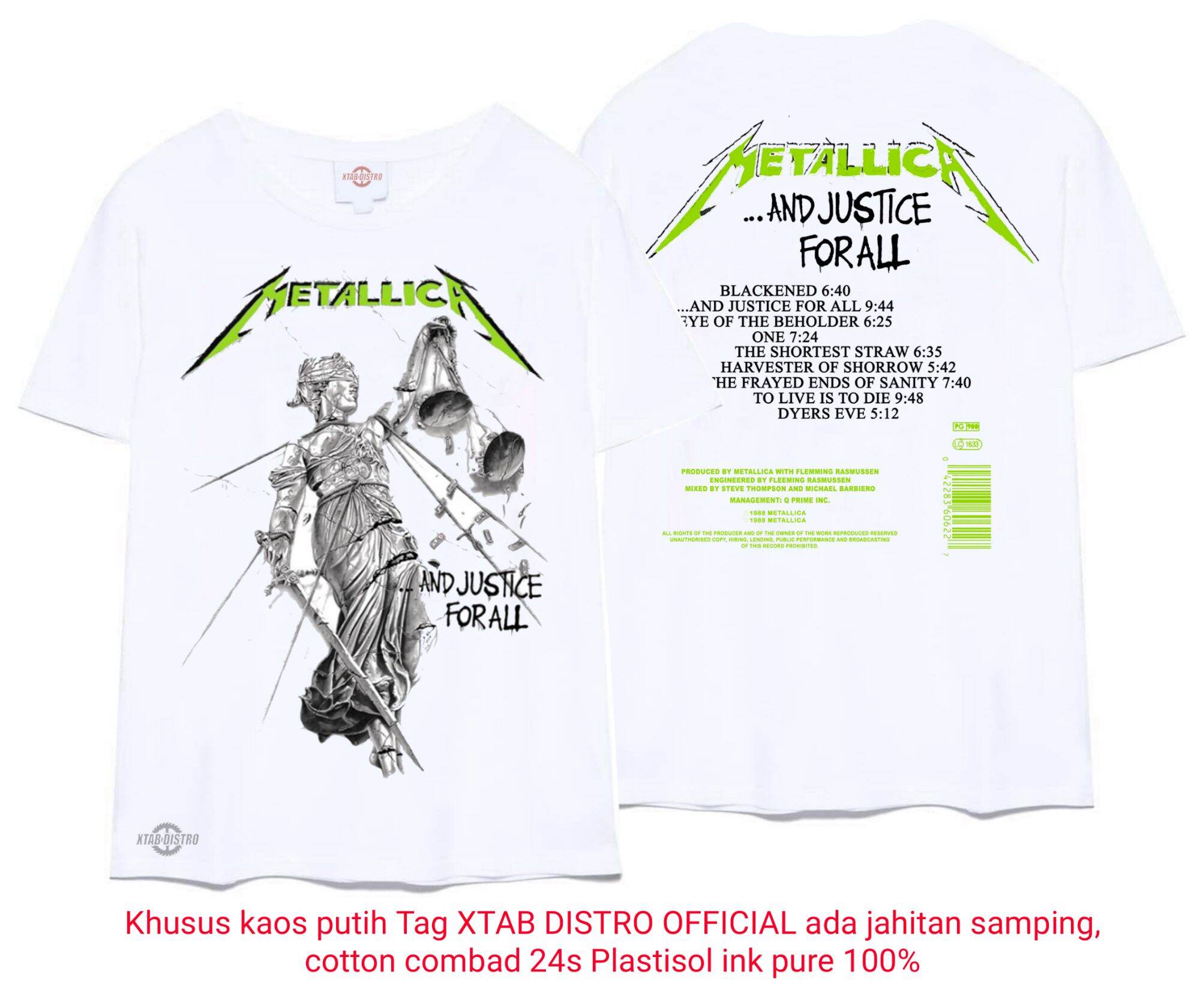 metallica 1988 shirt