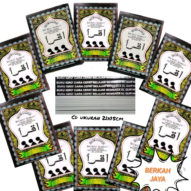 PAKET 10 BUKU IQRO LENGKAP JILID 1 SAMPAI 6 UKURAN SEBUKU TULIS