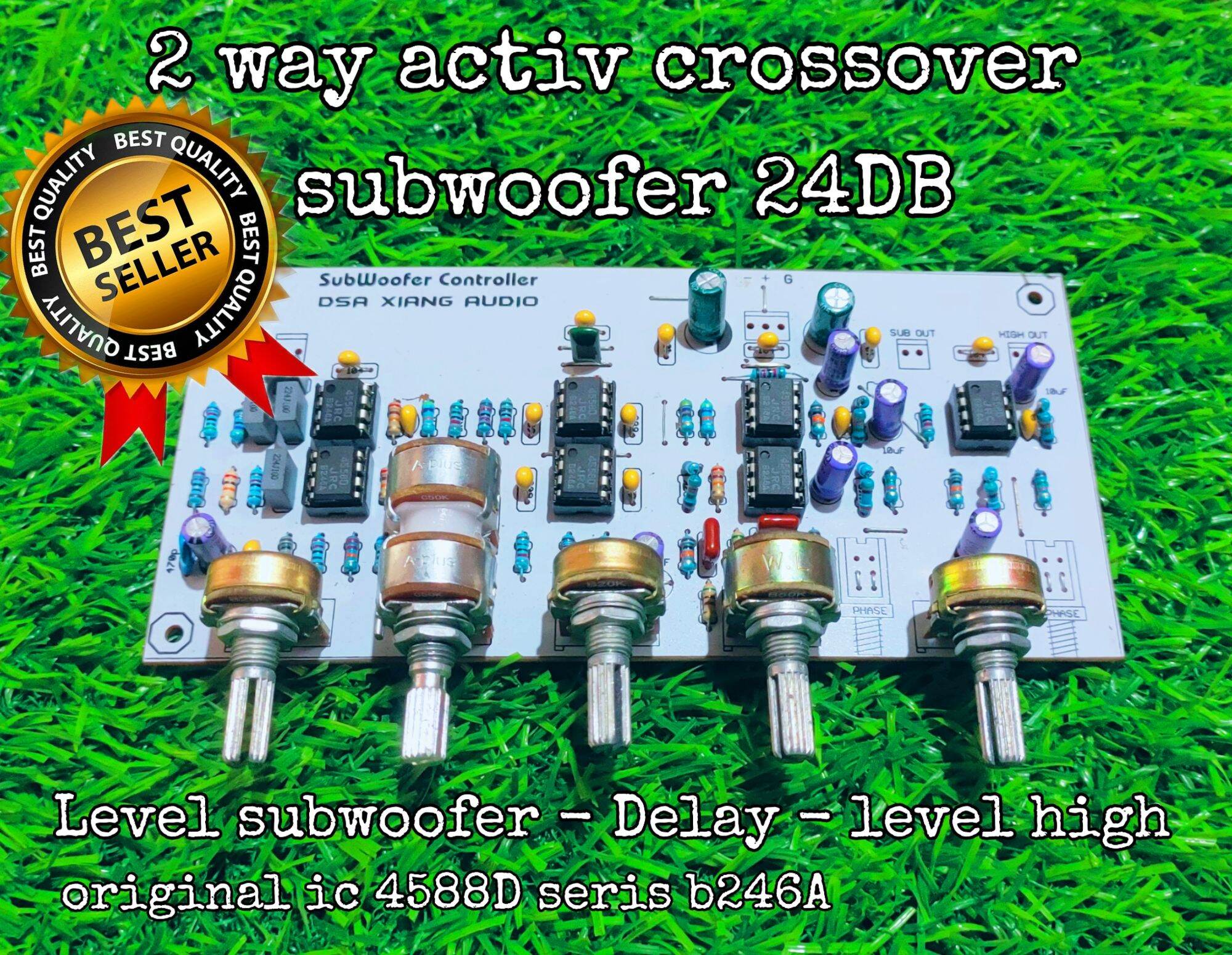 2 way crossover active subwoofer delay Lazada Indonesia