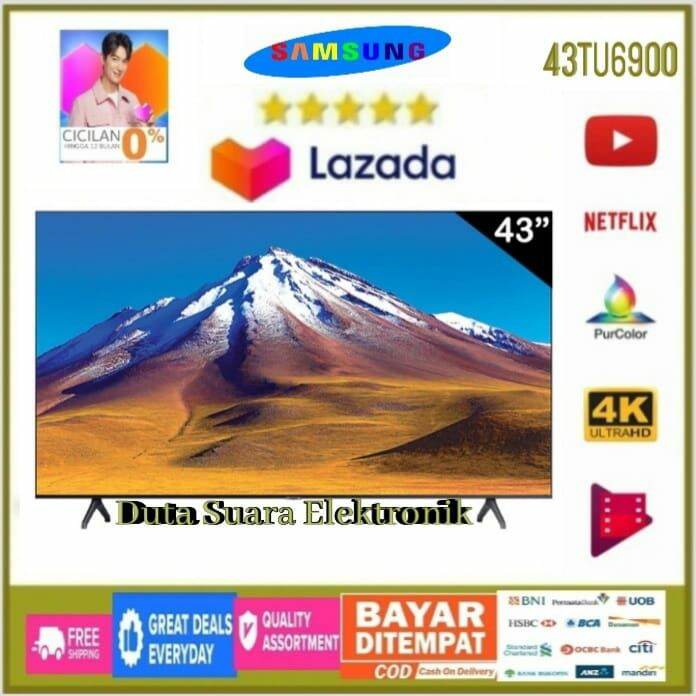 Samsung 43 Inch 4k Crystal Uhd Smart Tv 43tu6900 Ua43tu6900kxxd Lazada Indonesia