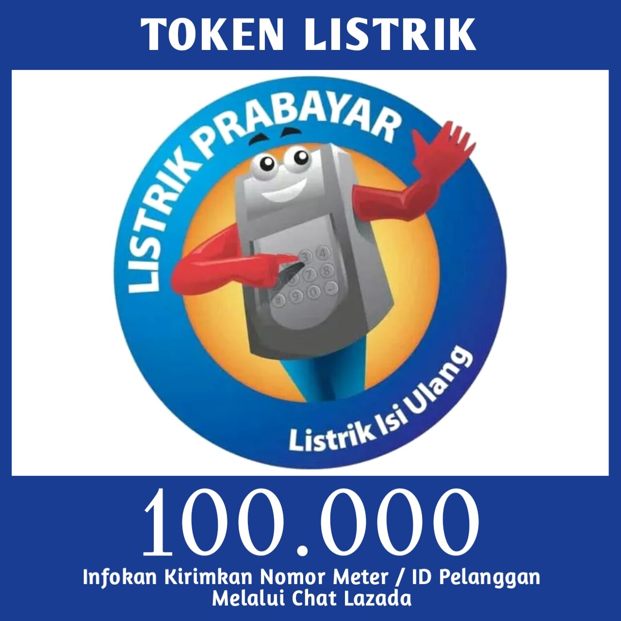 TOKEN LISTRIK PLN 100.000 Ready Bisa Langsung Di Order Harga 110,000 rupiah*Gratis Ongkir