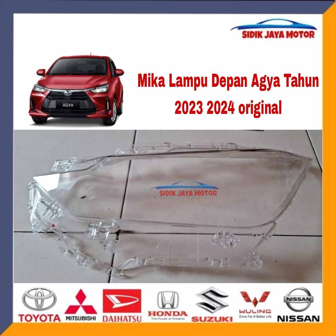 Mika Headlamp Lampu Depan Agya Original 2023 2024 2025 Mika kaca Lampu depan Toyota Agya Harga 250,000 rupiah*Gratis Ongkir