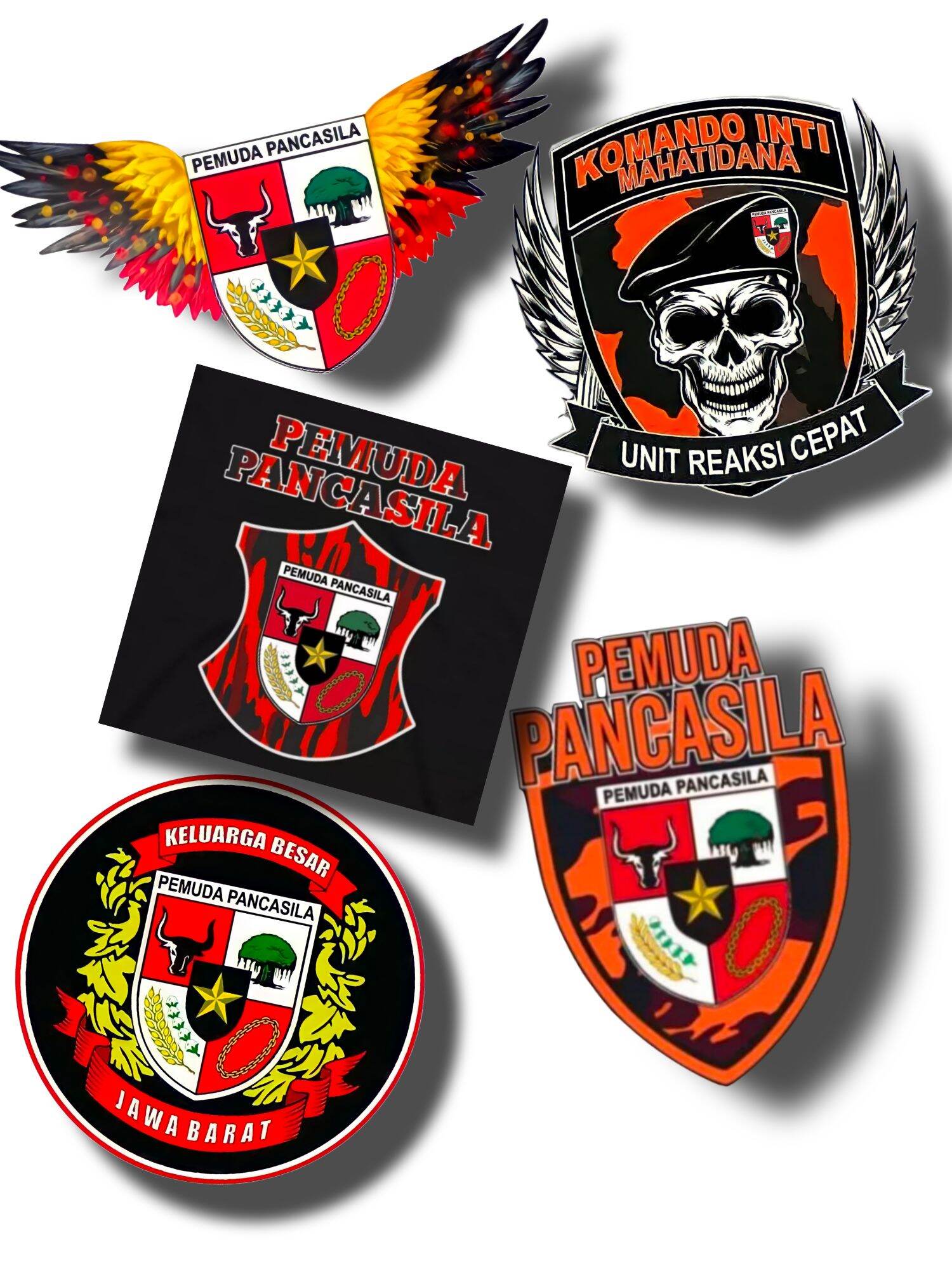 5 Pcs Stiker Pemuda Pancasila Anti Air Stikee Pemuda Pancasila 1 Set