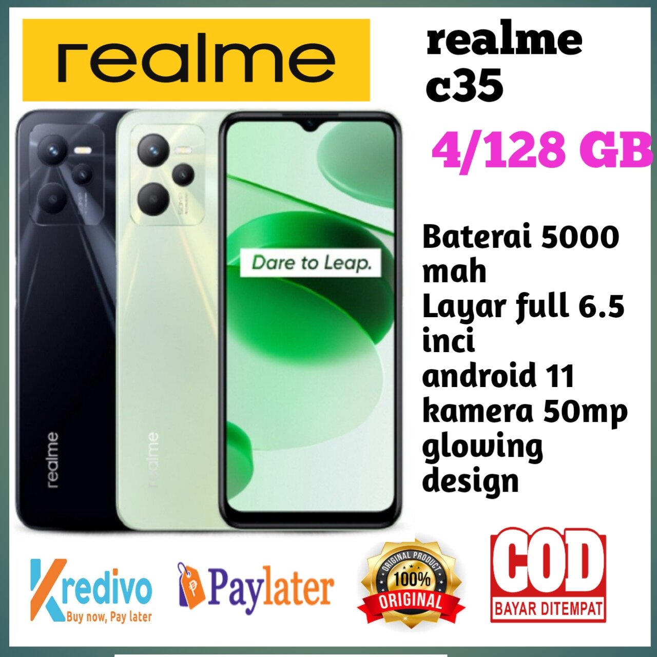 hp realme c 35 ram 4 128