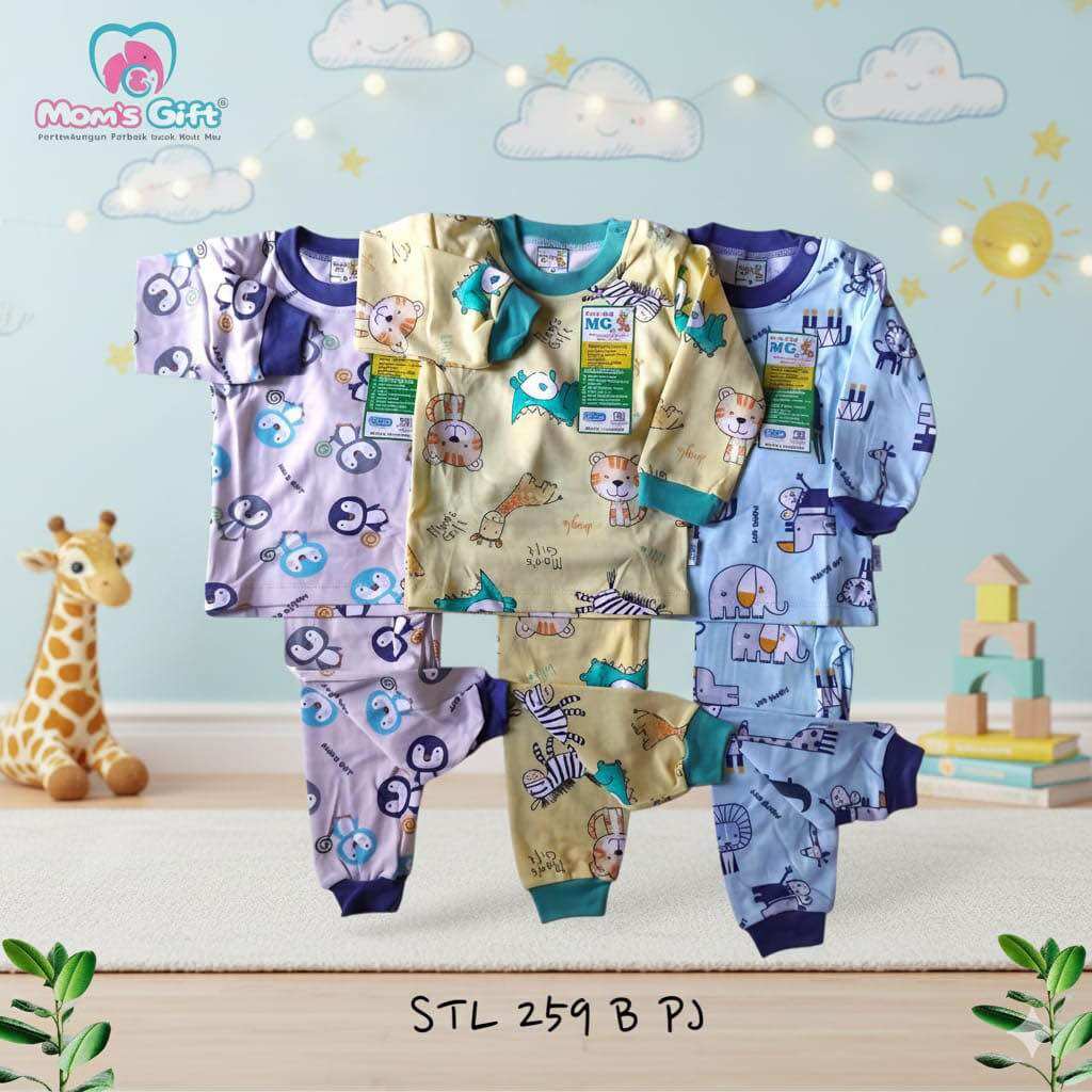 [3 Sets] Latest Moms hadiah Long Sets (1-4 Years) Long Children's Play Clothes Sets