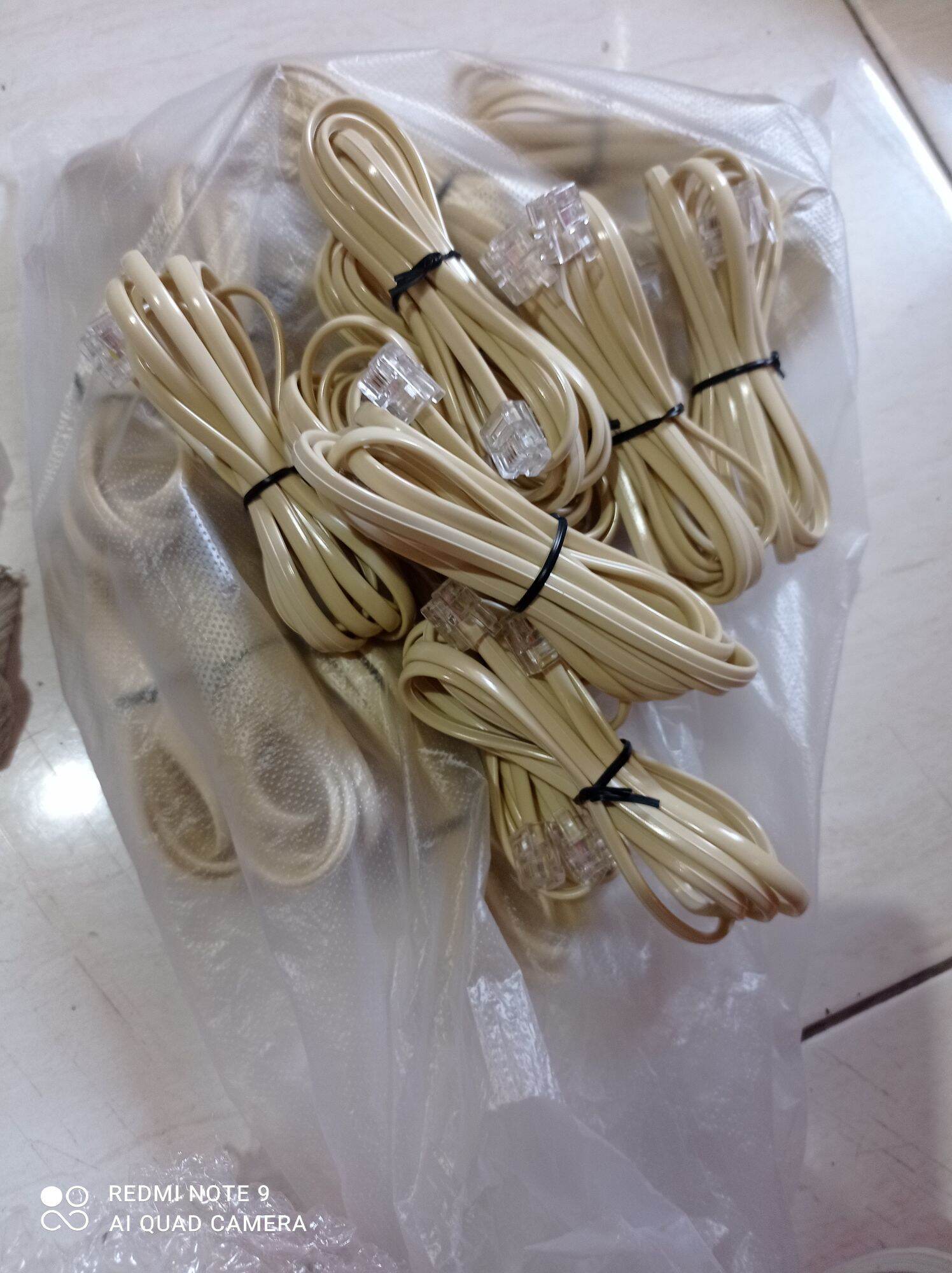 KABEL TELEPON ISI EMPAT 5 METER BUAT TELEPON RUMAH Harga  10,000 Ringgit*Penghantaran Percuma