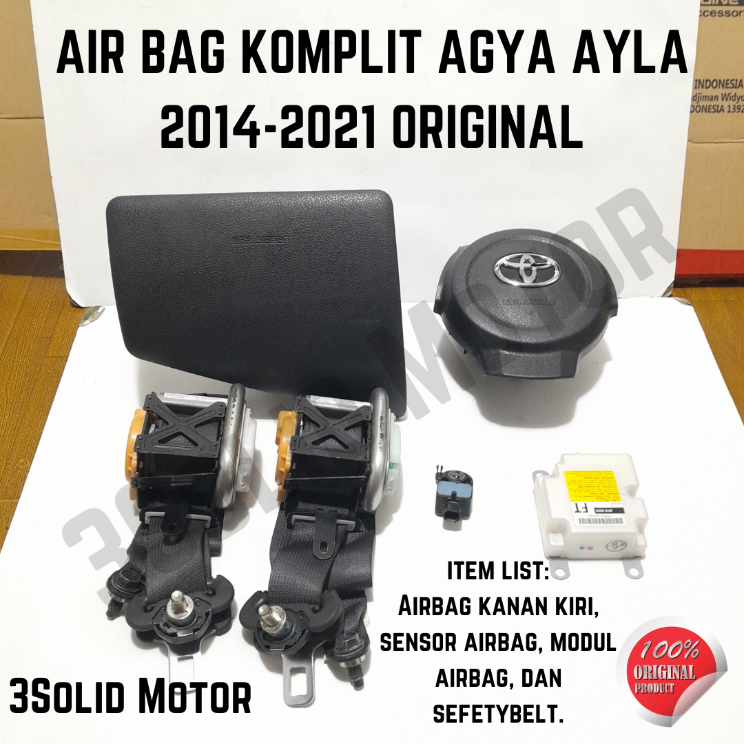 AIR BAG KOMPLIT AGYA AYLA 2014-2021 ORIGINAL Harga 4,100,000 rupiah*Gratis Ongkir