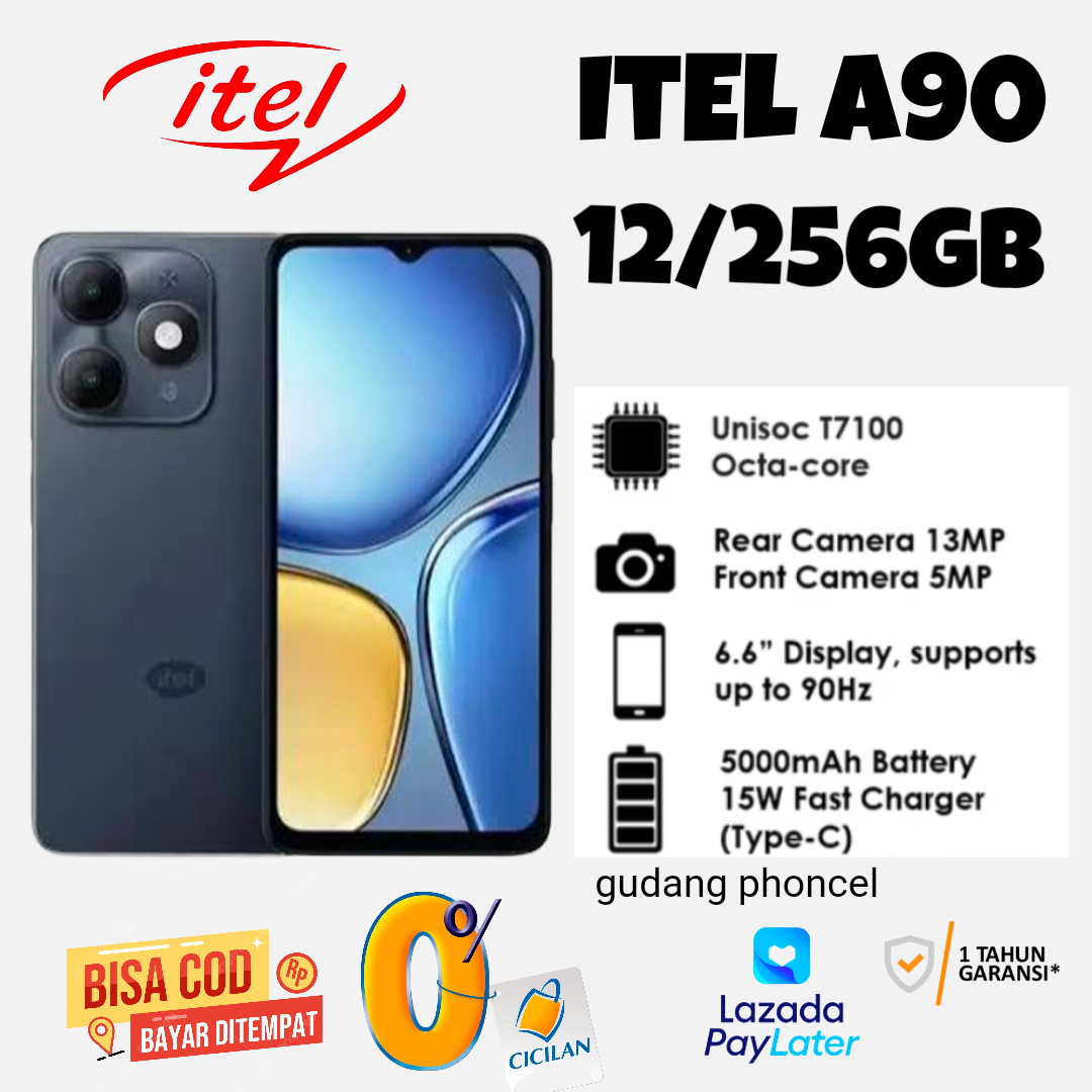 Infinix Itel A90 Ram 12/256Gb, 12/128Gb, 12/64Gb, Unisoc T7100 Official Guarantee 1 Year Giá 1,095,000 Đồng*Miễn phí vận chuyển