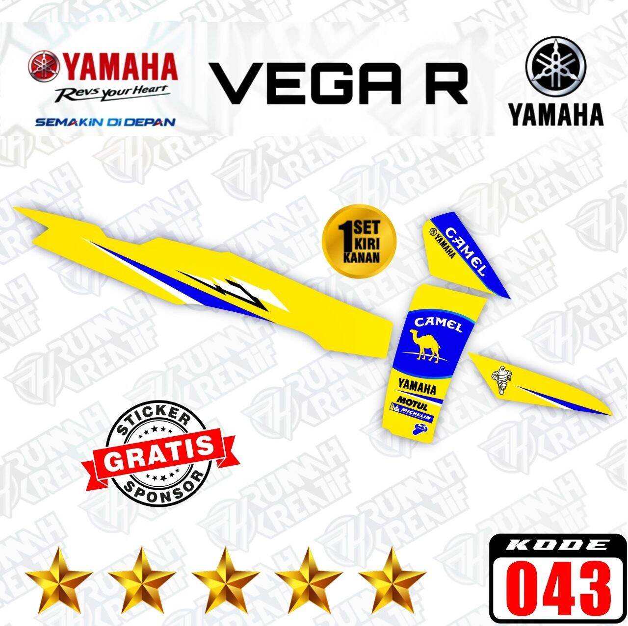 Decal Sticker Striping Variasi Vega Lama - Vega R Lama - Vega R Old ...