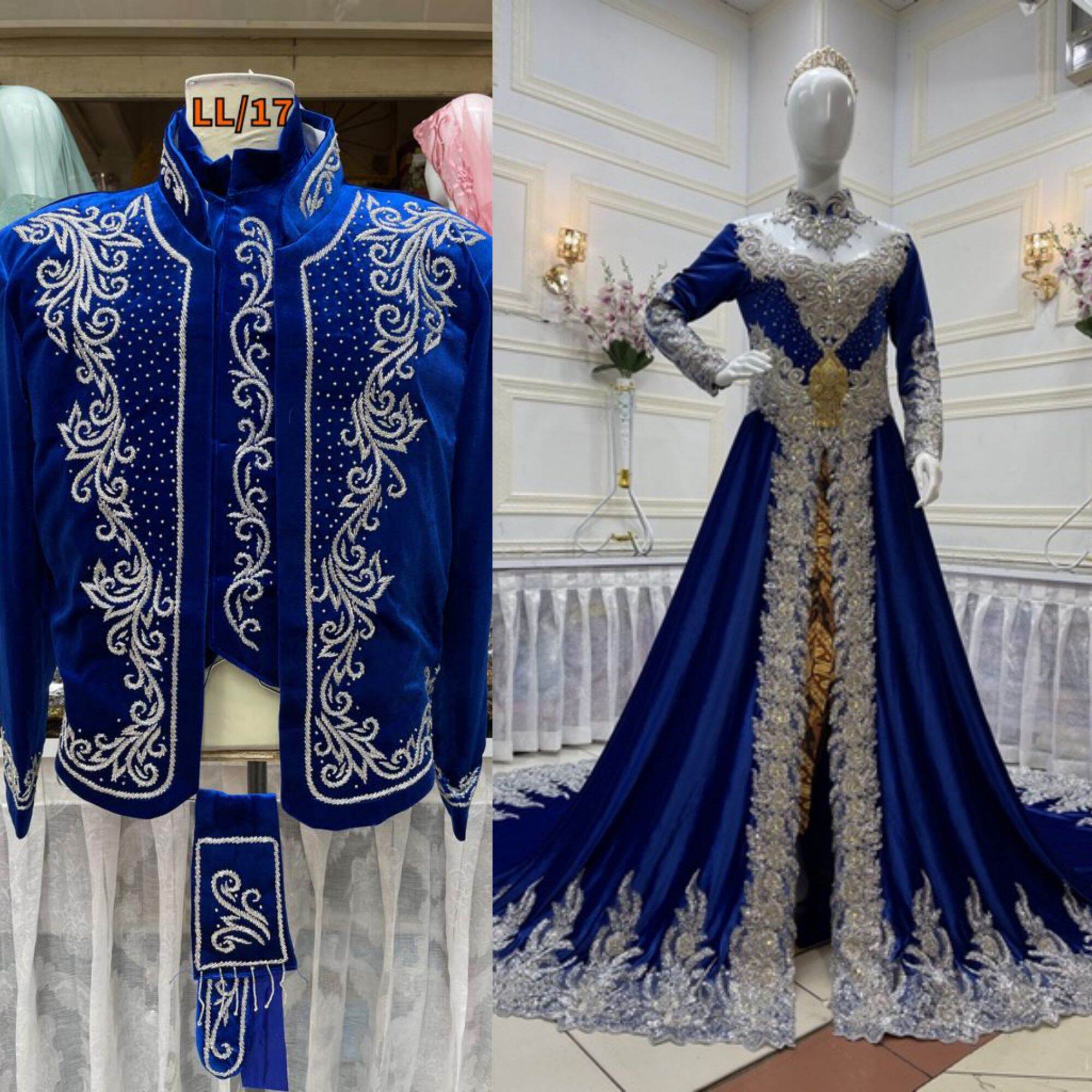 Sk Set Baju Pengantin Beludru Beskap Jawa Couplle Gaun Pengantin Beludru Busana Baju