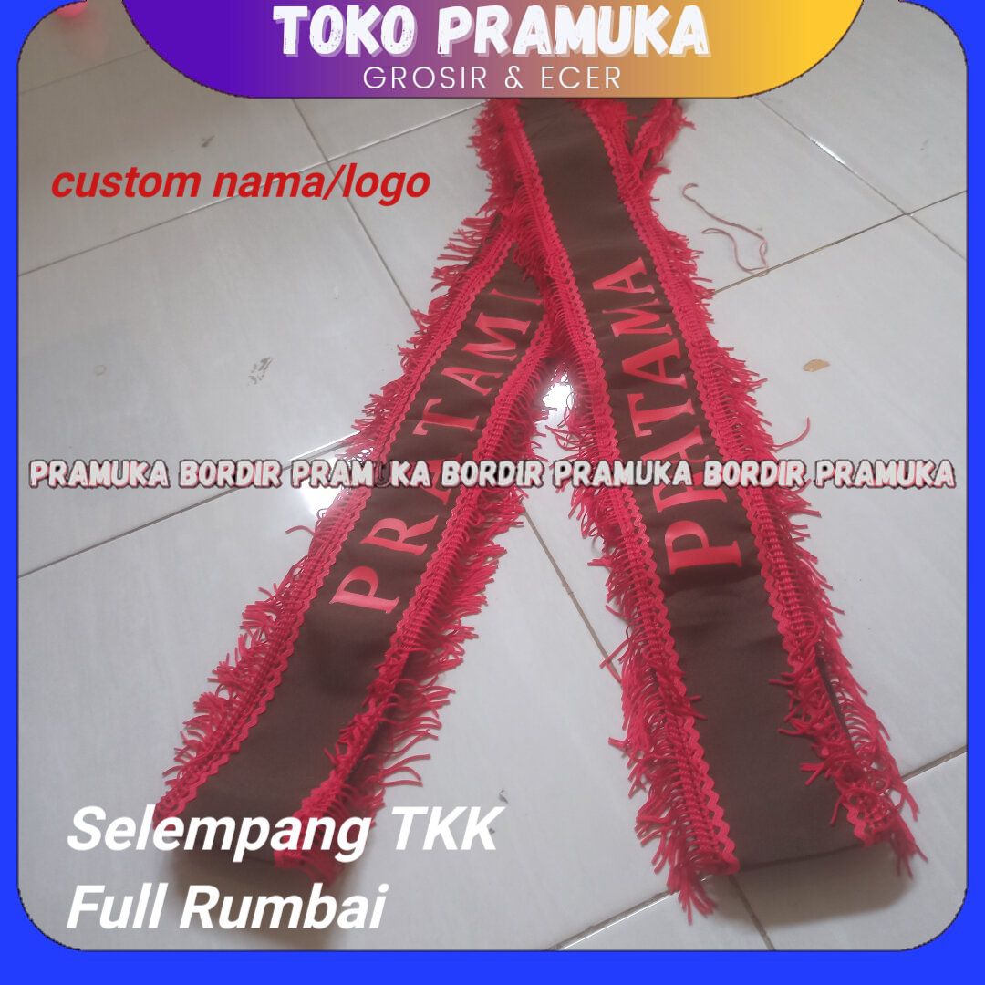 Selempang TKK Full Rumbai Custom Nama logo bijian | Lazada Indonesia