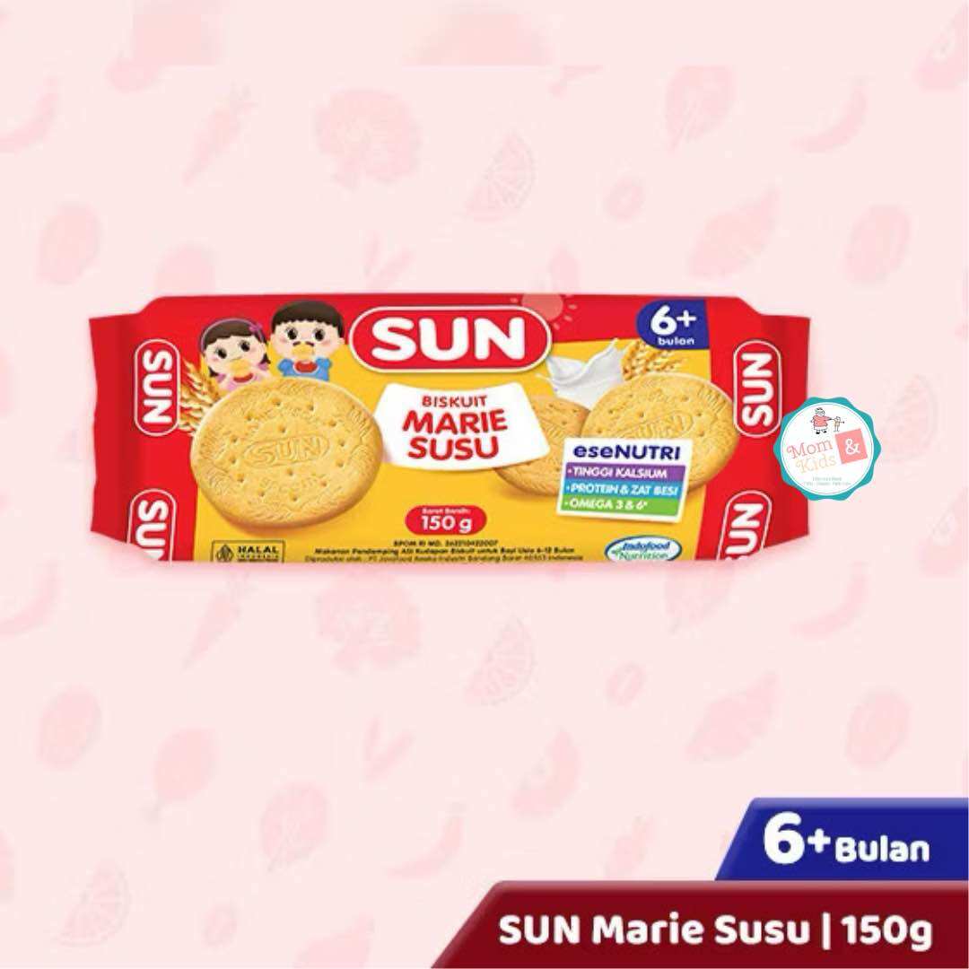 SUN MARIE SUSU KEJU ROLL 80GR 150GR | SUN BISKUIT MARIE | SNACK CEMILAN SEHAT MPASI BAYI ANAK 6+