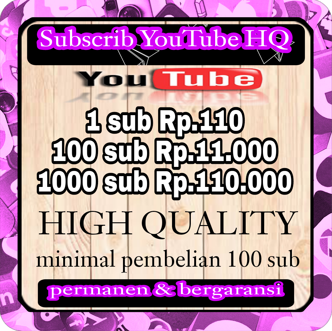 subscrib youtube termurah permanen real akun bukan boot termurah #follower instagram #followers tiktok #followers telegrams #pengikut Facebook #subscriber youtube #viewers youtube #like sosial media #menyediakan berbagai layanan sosial media Harga 1,500 rupiah*Gratis Ongkir