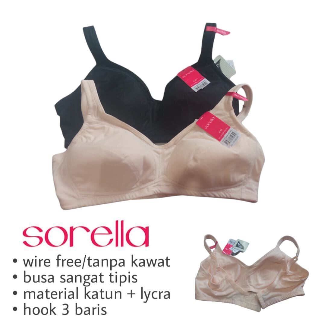 Sorella Bra Tanpa Kawat Tanpa Busa 36B 38B