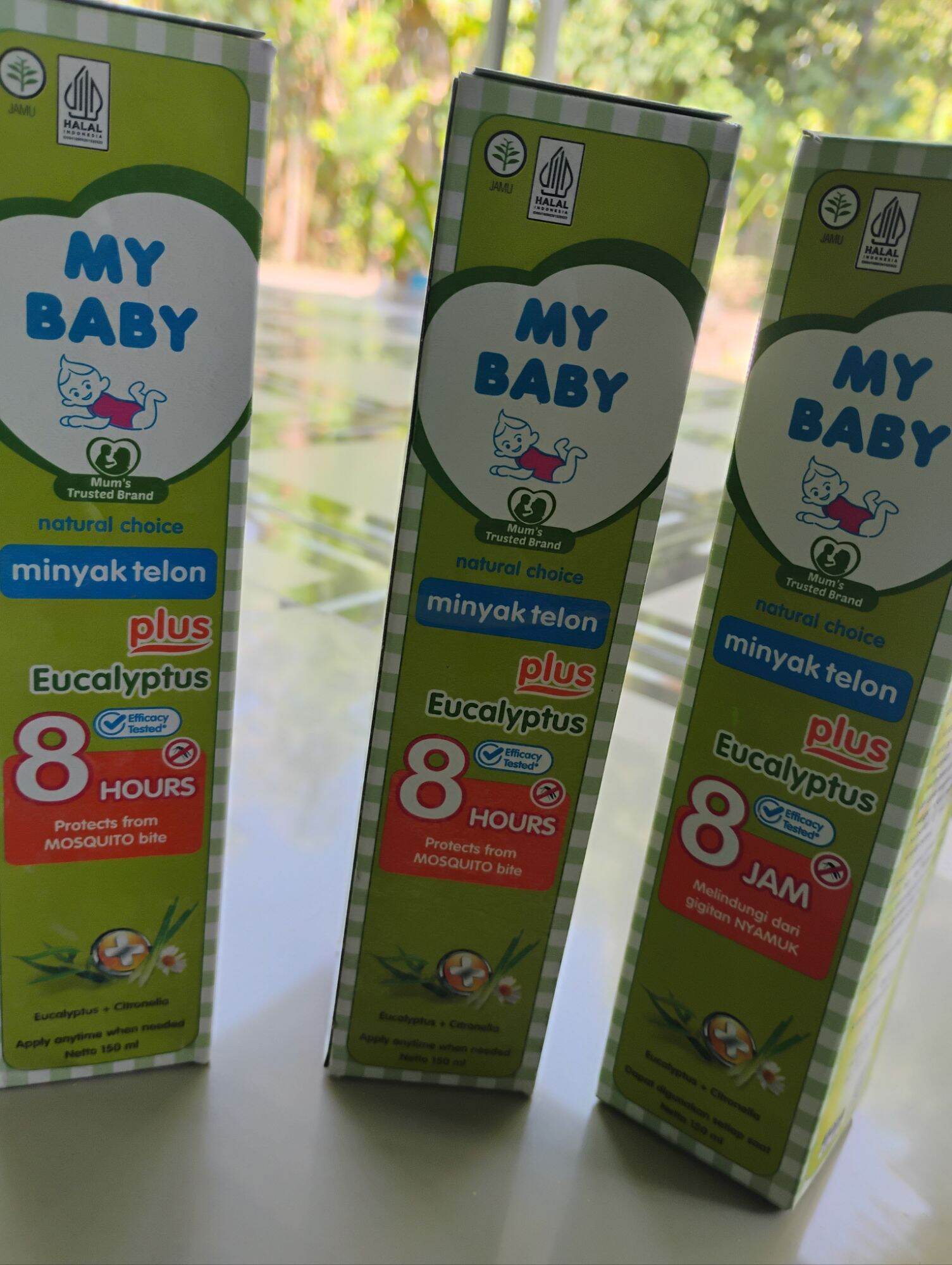 (3 pcs )Minyak Telon My Baby Eucalyptus 8 Jam