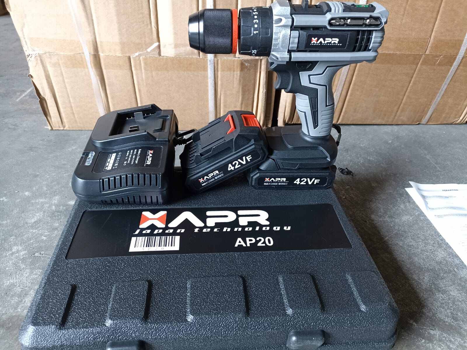 APR Raja Bor Cordless Type AP20 Mesin Bor Baterai Drill Impact 13mm ...