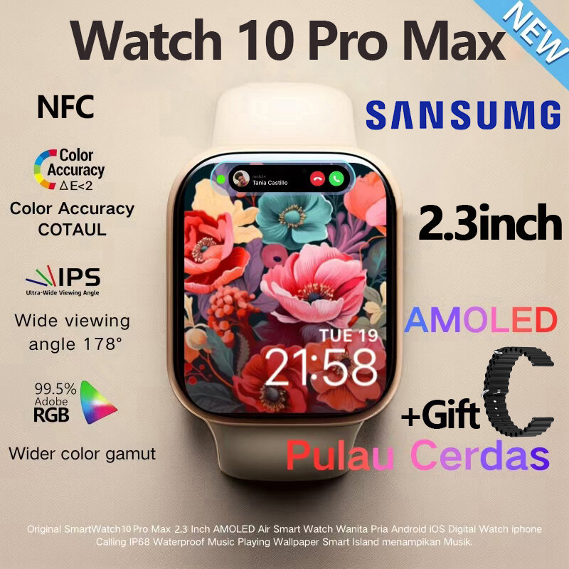 1 Year Guarantee 2025New Sansumg Smart Watch10 Pro Max Smartwatch Nfc 2.3Inch Full Screen Touch Screen…