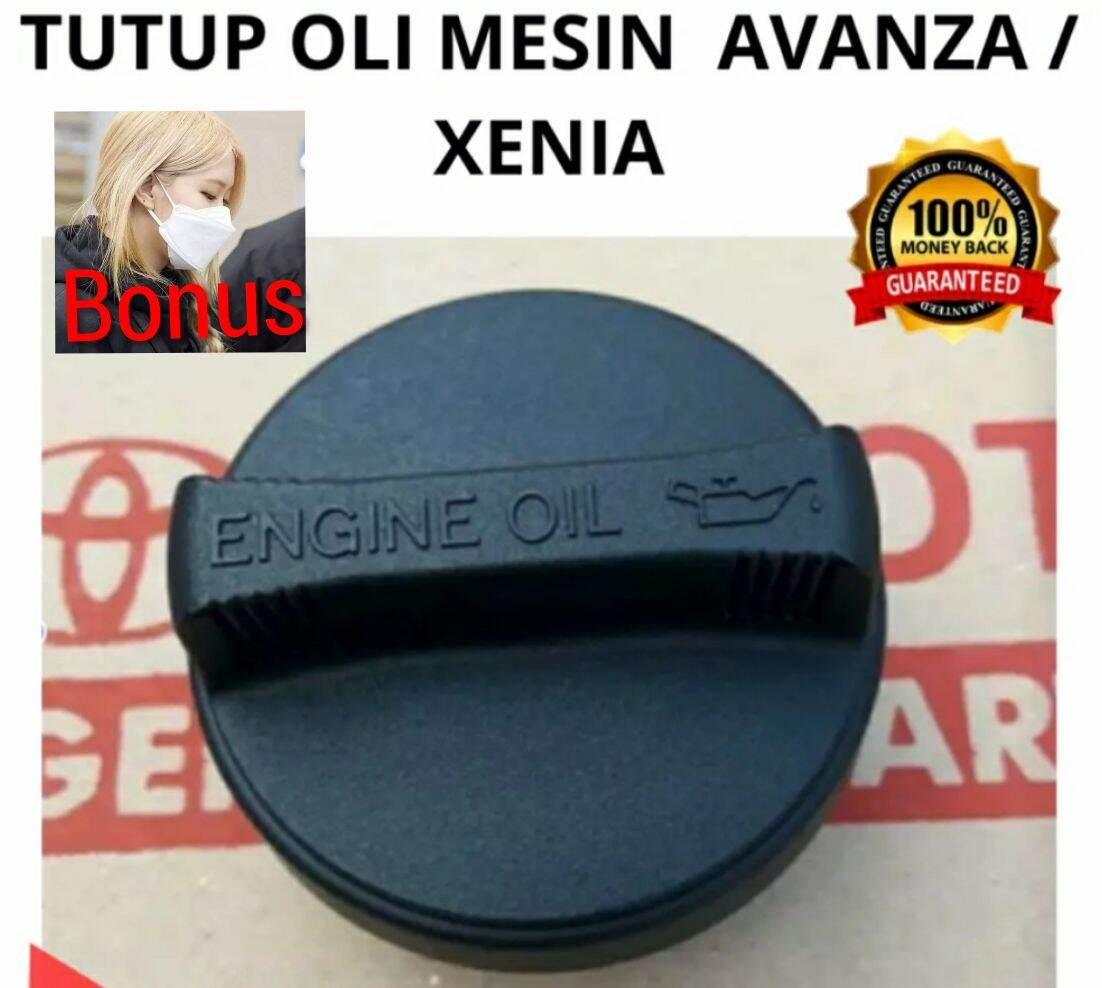 BONUS MASKER - Tutup Oli Mesin Toyota Vios, Avanza, Innova, Agya, Calya / Tutup Oli Mesin Daihatsu Xenia, Terios, Gran Max, Ayla / Tutup Oli Mesin Terios Rush Vios Limo Camry Grandmax Yaris Altis Hilux Fortuner DLL Harga 40,000 rupiah*Gratis Ongkir