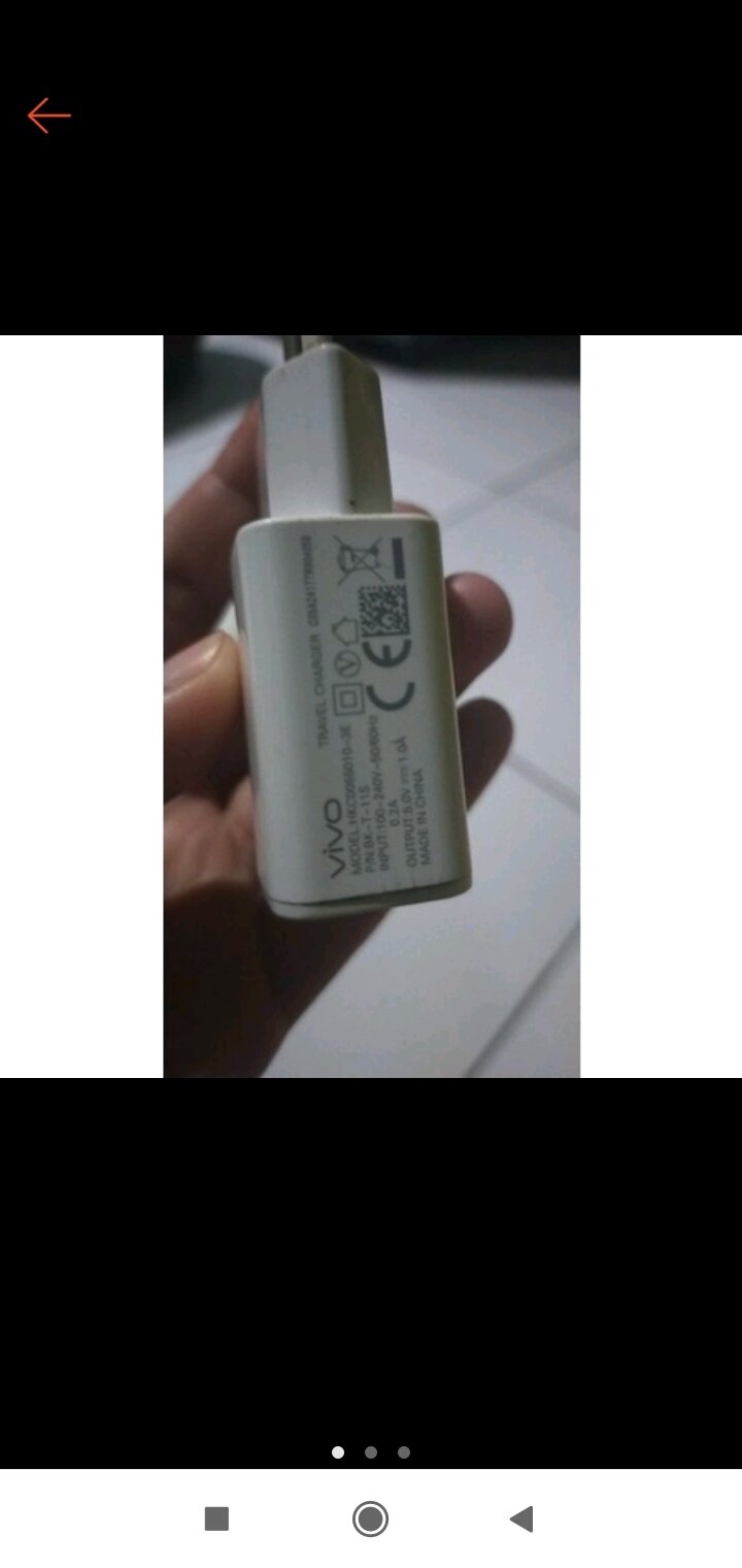batok VIVO/kepala casan VIVO/kepala charger VIVO original 100% model lama bawaan hp. 