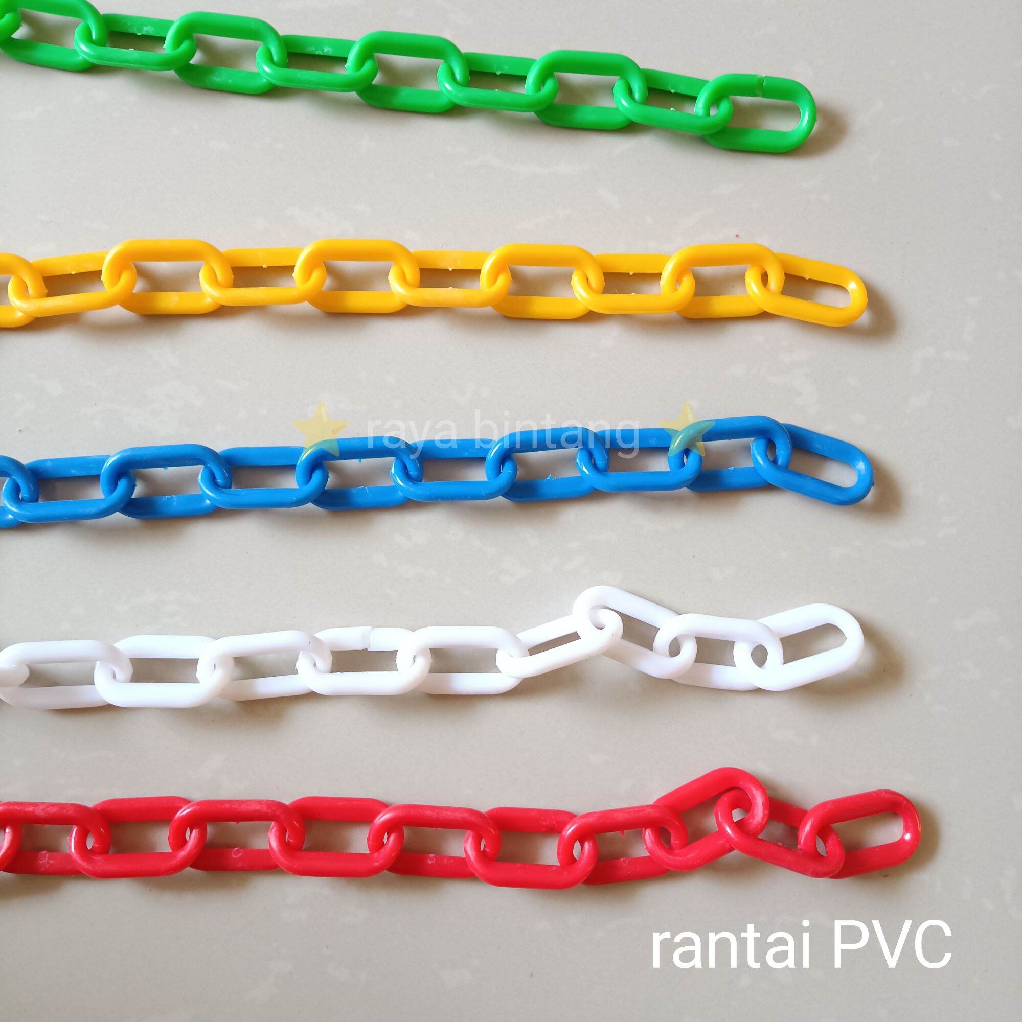Rantai plastik 6 mm pvc cone safety chain gantungan penanda jalan ...