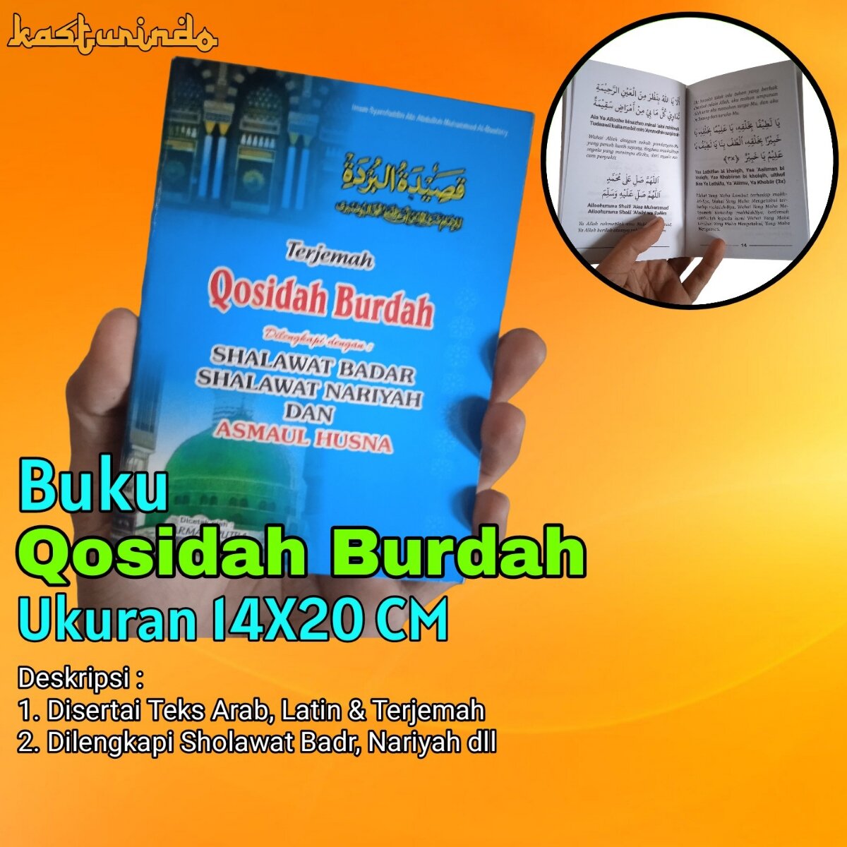 Buku Kitab Qasidah Qosidah Burdah Teks Arab Latin Dan Terjemah Ukuran X Cm Lazada Indonesia