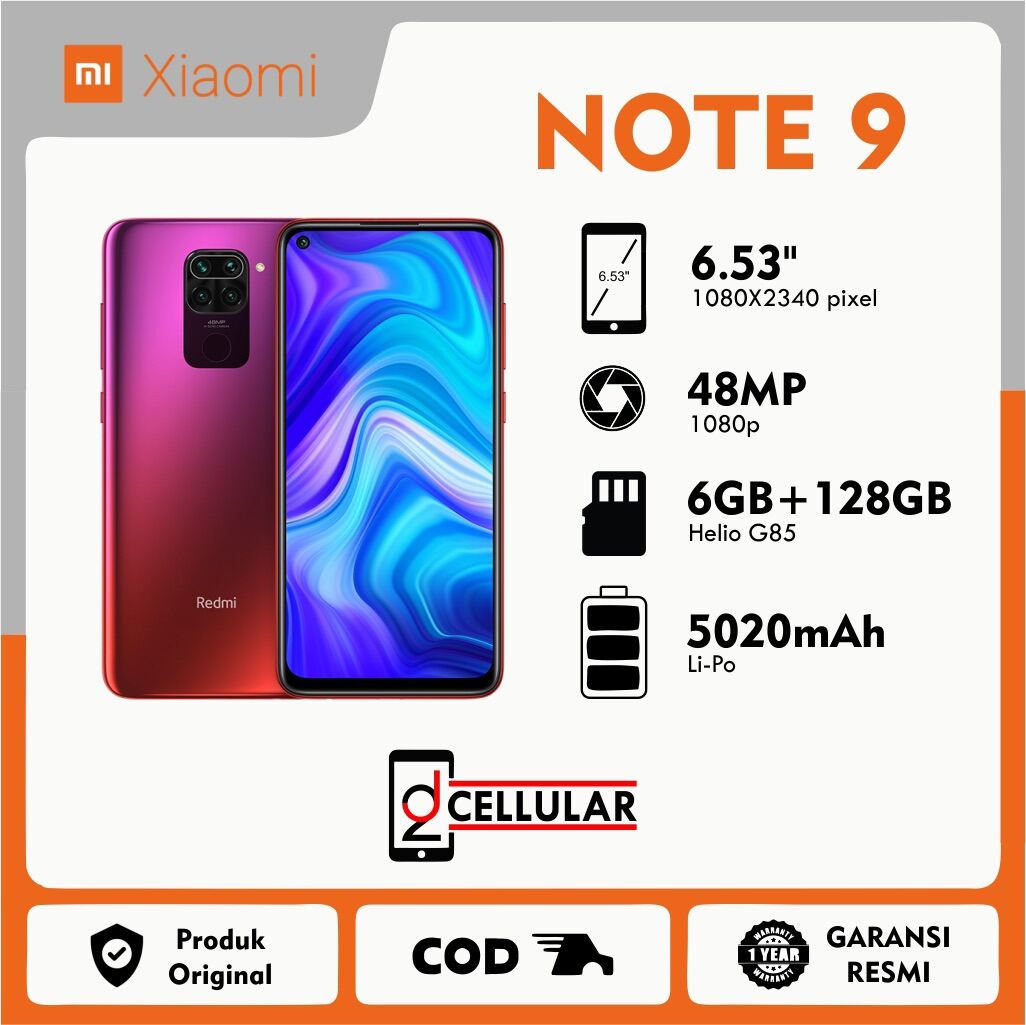 Xiaomi RedmiNote 9 6/128 Garansi Resmi