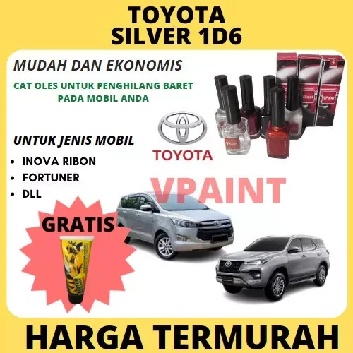 CAT OLES PENGHILANG BARET MOBIL TOYOTA SILVER 1D6 UNTUK INOVA RIBON ,FORTUNER ,HILUX NEW, DLL Giá 60,000 Đồng*Miễn phí vận chuyển