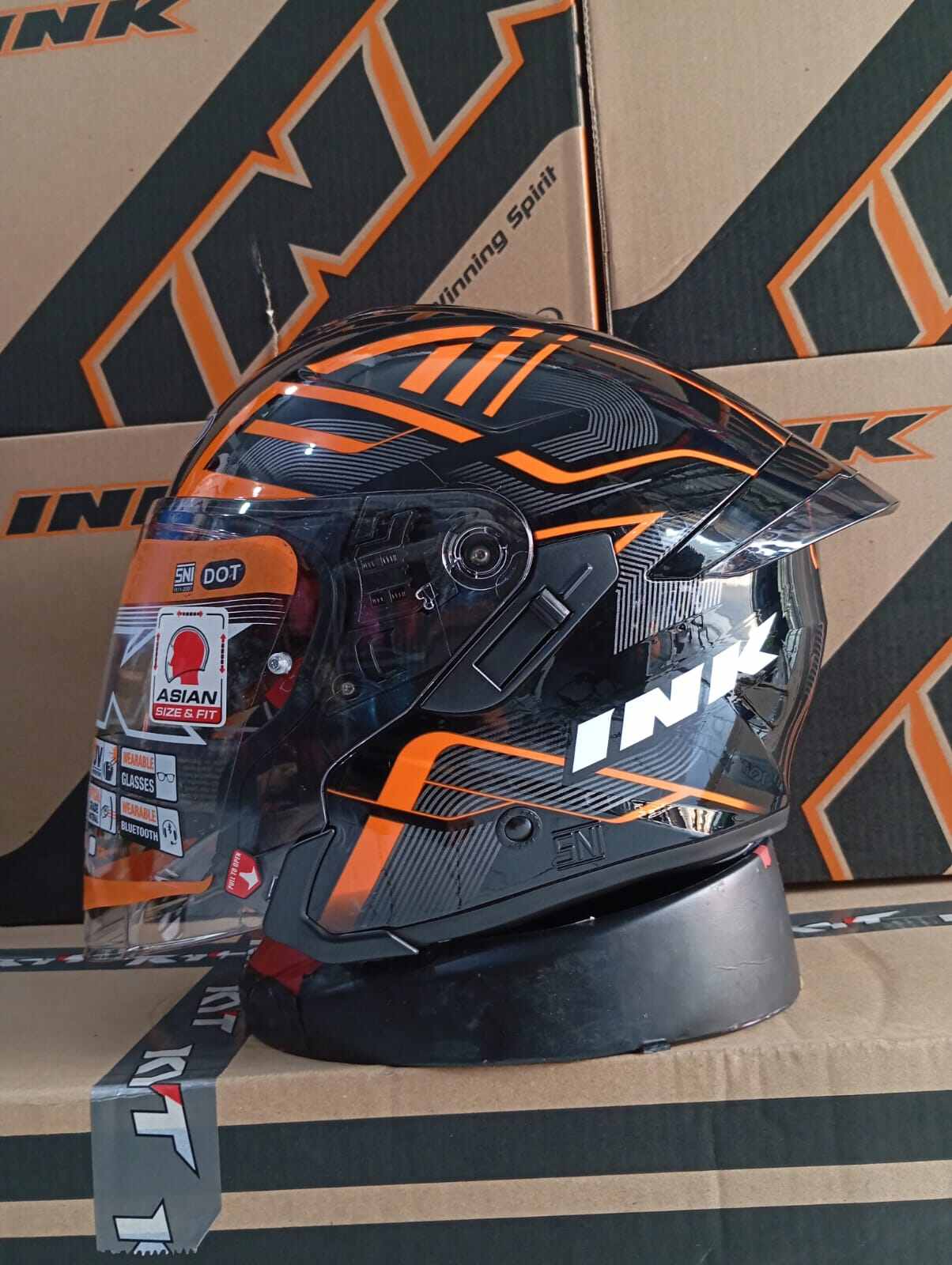 HELM INK TERRA-2 MOTIF SERIES ORIGINAL SNI DOT Harga 550,000 rupiah*Gratis Ongkir