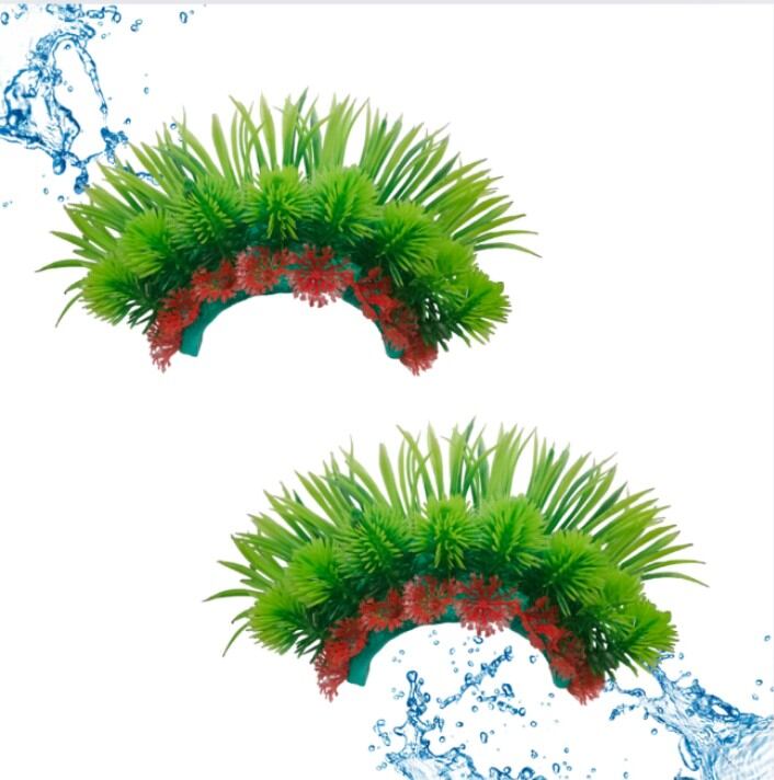 HIASAN DESKORASI RUMPUT LENGKUNG ORNAMEN AQUARIUM AQUASCAPE