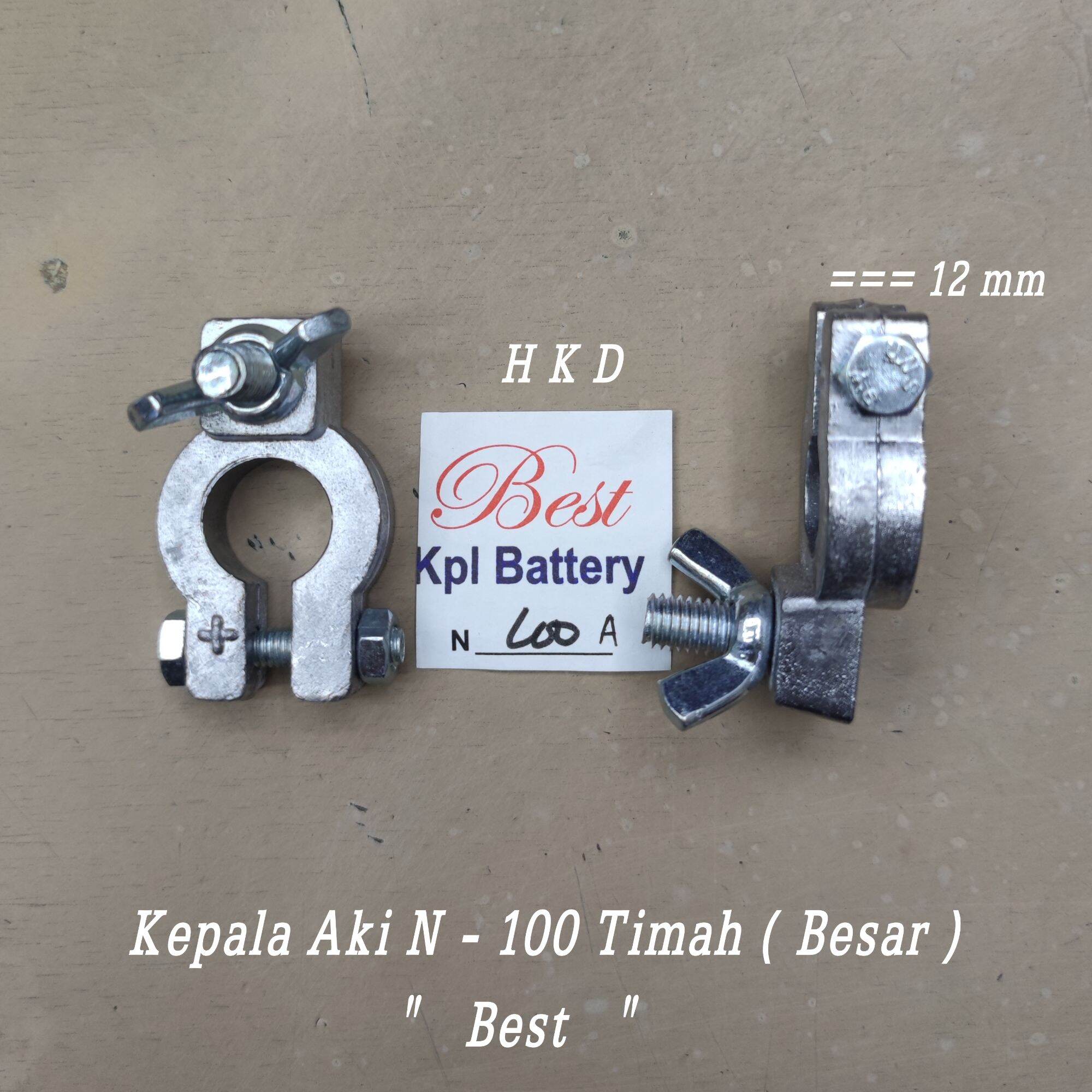 KEPALA BATTERY AKI / ACCU MOBIL 24V - N 100 / 100 AMPER TIMAH ( BESAR