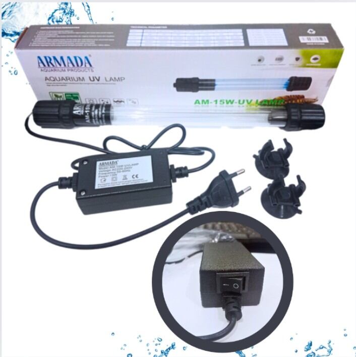 ARMADA AM 15WATT AQUARIUM UV LAMP LAMPU UV ANTI LUMUT JAMUR ALGAE