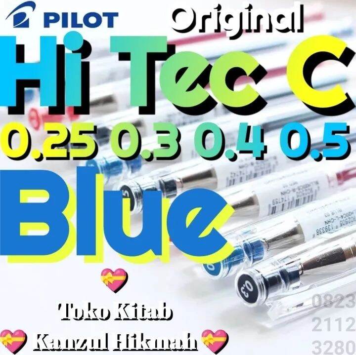 Ai-Kh3phc3 > 1 Dz Pen Pena Pulpen Pilot Hitech Hitec Hi Tech Tec C 0.25 0.3 0.4 0.5 Blue Biru Original Phc3 By Ai-Collections - AiA Lazada Kanzul Hikmah