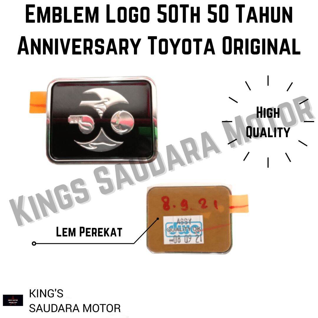 Emblem 50th Anniversary Toyota Original Astra Toyota Harga 150,000 rupiah*Gratis Ongkir