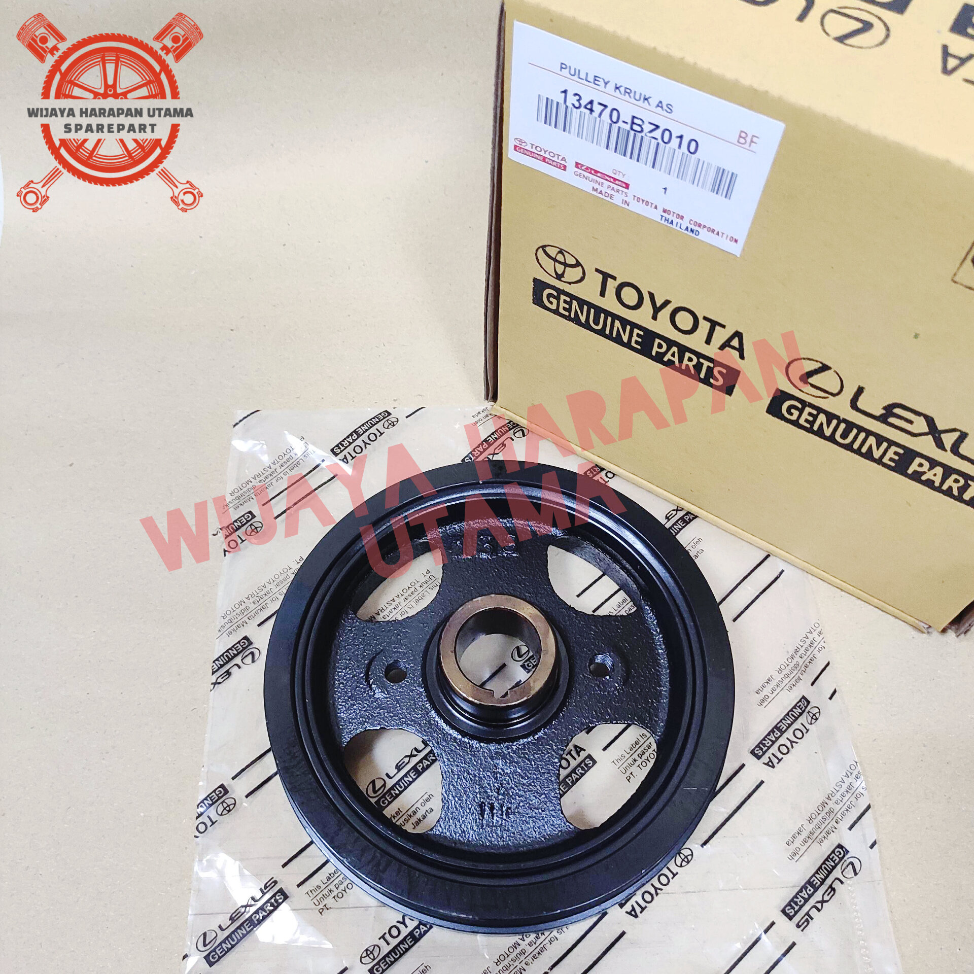 Pulley Crankshaft Ker As Pully Kruk As Avanza Xenia 1.3cc 1300cc Original Giá 150,000 Đồng*Miễn phí vận chuyển